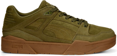 PUMA Slipstream Suede Sneakers, Dark Green Moss/Gum 387547_03