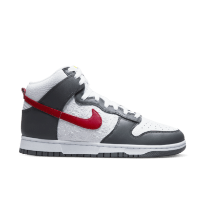 Nike Dunk High Embossed Basketball Grey Red FD0668-001