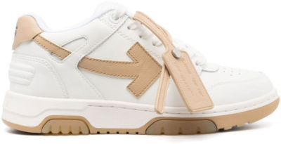 OFF-WHITE Out Of Office Calf Leather White Camel (W) OWIA259F22LEA0010162