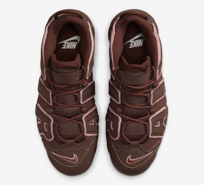brown pink nike uptempo valentines day