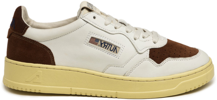 Autry Medalist *Suede / Leather* White / Brown AULMSL04