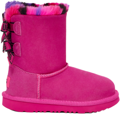 UGG Bailey Bow Plaid Punk Boot Rock Rose (Toddler) 1134930T-RCR