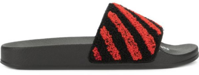 OFF-WHITE Striped Slides Red Black OMIA087E184290171019