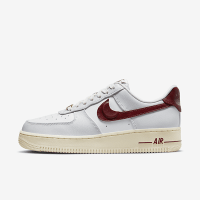 Nike Air Force 1 Low ’07 SE Just Do It Photon Dust Team Red (Women’s) DV7584-001