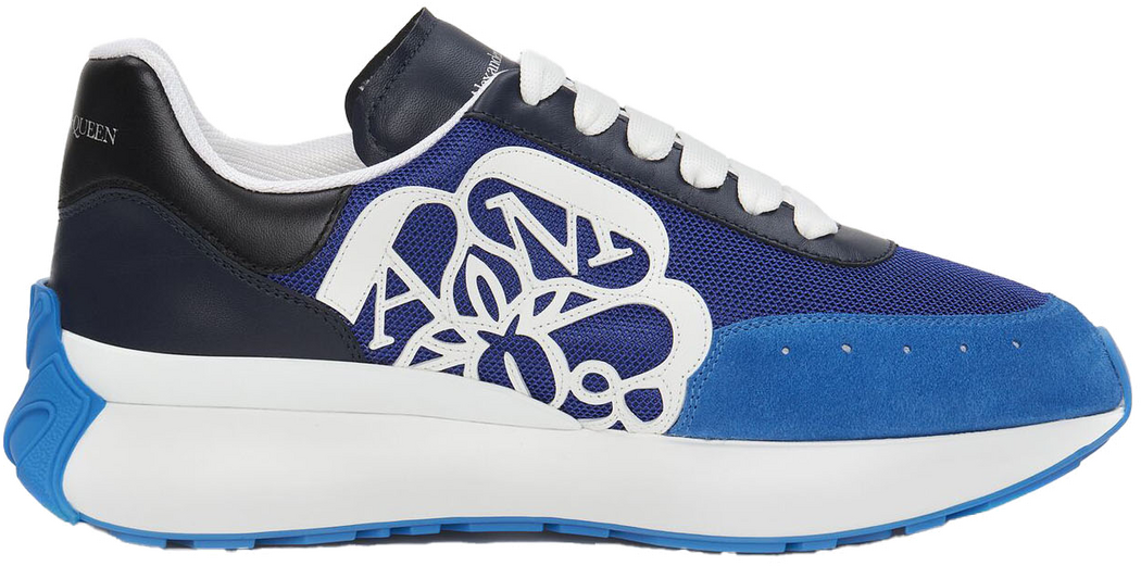 Alexander McQueen Sprint Runner Sea Blue 705071 W4W31 4653