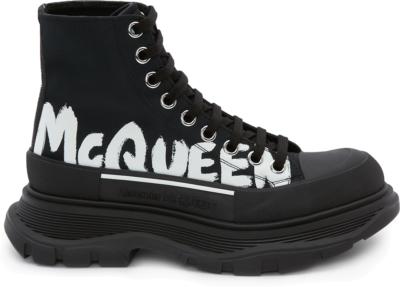 Balenciaga Alexander McQueen Tread Slick Boot Polyfaille Graffiti Black White (W) 676718W4RQ21006
