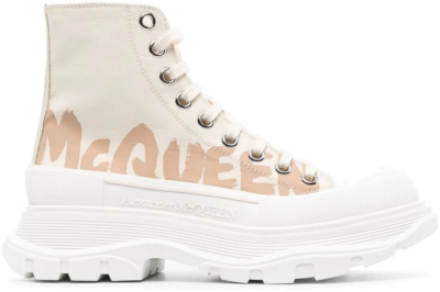 Alexander McQueen Tread Slick High Top Sneakers Beige (W) 708752 W4RQ2 2257