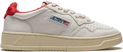 Autry Medalist Leather Low Sport White Red (W) AULW-SP01