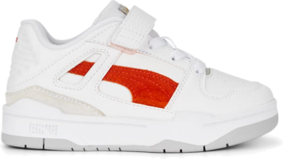 PUMA Slipstream Suede FS Alternative Closure Sneakers Kids, White/Red/Cool Light Grey 388684_06