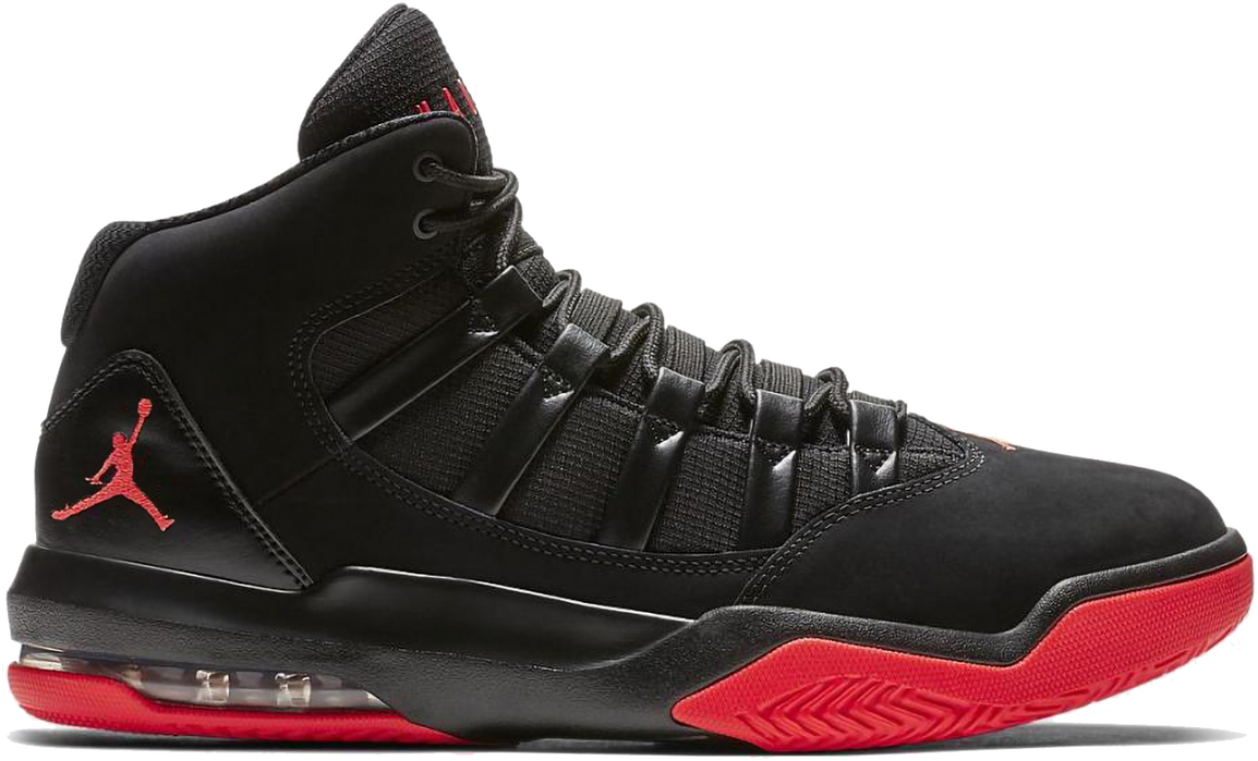 jordan max aura black orange
