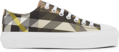 Burberry Exaggerated Check Cotton Sneakers Wheat (Women’s) 80642811