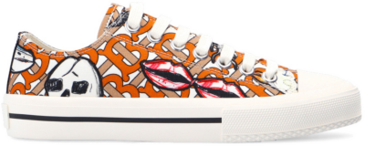 Burberry Larkhall Scribble Low Top White Orange (Women) 8040154