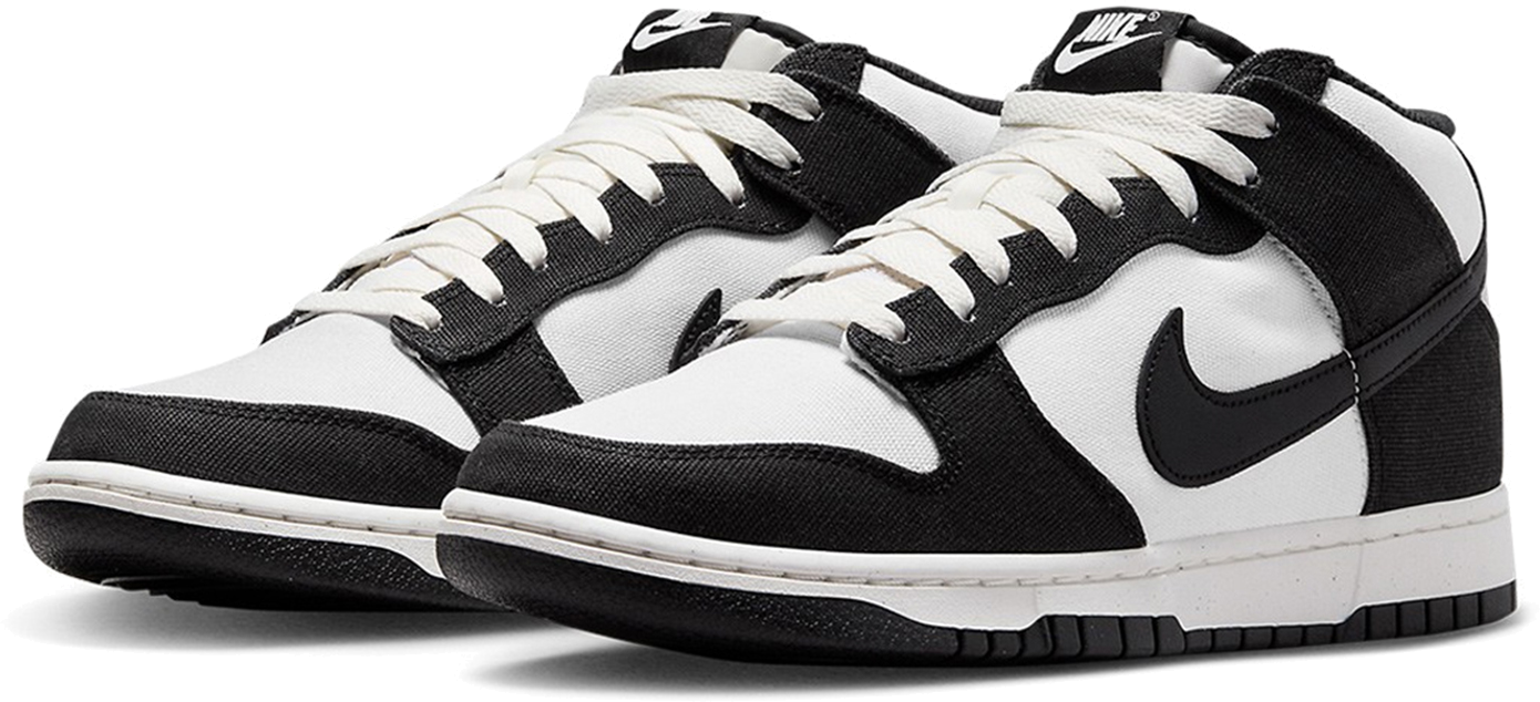 Nike Dunk Mid Canvas Panda DV0830-102 | Sneakerbaron NL