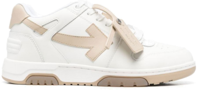 OFF-WHITE Out Of Office OOO Low Tops White Sand OMIA189S23LEA0010117