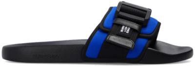 Burberry Fastener Slides Black Blue 8038831