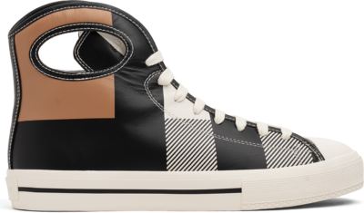 Burberry Larkhall High-Top Sneakers Check Print Leather 8042627