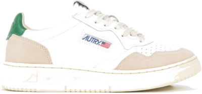 Autry Medalist Low LS23-Footwear White / Sail / Green AUL-LS23-WHT-AMZ