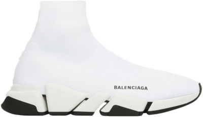 Balenciaga Speed 2.0 White Black 617239 W1702 9014