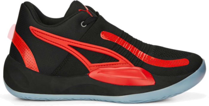 Men’s PUMA Rise Nitro Basketball Shoe Sneakers, Black/For All Time Red Black,For All Time Red 377012_12