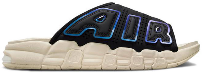 Nike Air More Uptempo Slide Black Sanddrift Iridescent FB7799-001