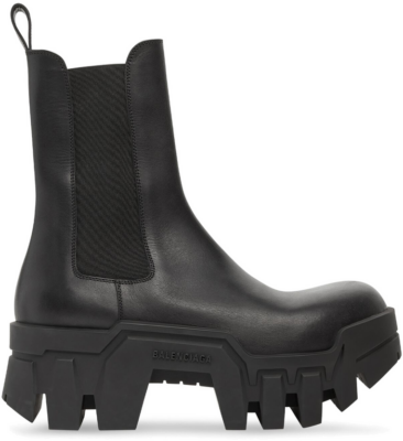 Balenciaga Chelsea Bulldozer 80mm Boots Black Matte Calkskin (Men’s) 693968WBCQ01000