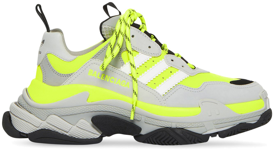 Balenciaga X Adidas Triple S Fluo Yellow 712821w2zb57512 9982