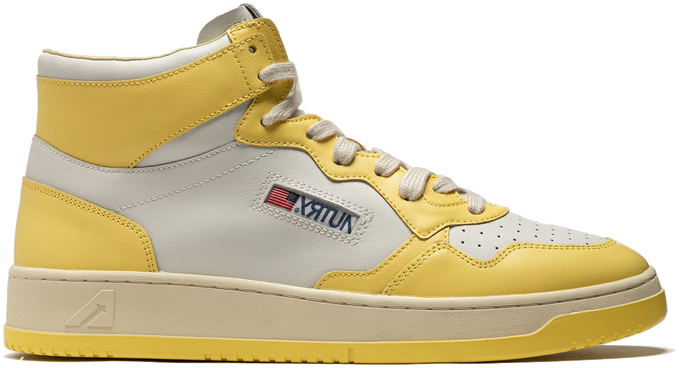 Autry Action Shoes AUTRY 1 MID MAN men High-& Midtop White|Yellow AUMMWB23