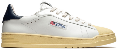 Witte Lage Leren Sneakers met Geborduurd Logo Autry ; White ; Heren White