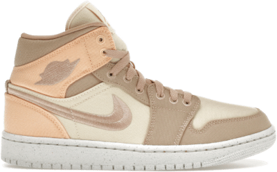 Nike Air Jordan 1 Mid SE Canvas Khaki (W) DV0427-102 DV0427-102