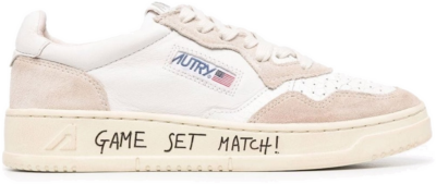 Autry Medalist Leather Low Game Set Match White Beige (Women’s) AULW-WC06