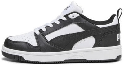 PUMA Rebound V6 Lo Youth Sneakers, White/Black White,Black 393833_01