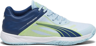 Women’s PUMA Accelerate Turbo Indoor Sports Shoe Sneakers, Silver Sky/Persian Blue/White 107340_01