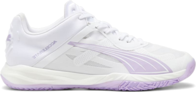 PUMA Accelerate Nitro Sqd Indoor Women Sneakers, White/Vivid Violet 107473_01