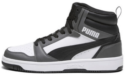 Women’s PUMA Rebound Sneakers, White/Black/Shadow Grey White,Black,Shadow Gray 392326_03