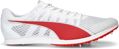 PUMA Evospeed Distance 11 Track And Field Men Sneakers, White/Red/Metallic Silver 377961_03