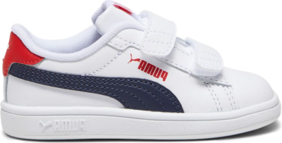 PUMA Smash 3.0 Leather V Sneakers Baby, Dark Blue White,Navy,For All Time Red 392034_11