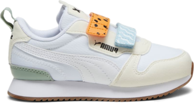PUMA R78 Mix Match Kids’ Sneakers, Warm White/Black 392565_01