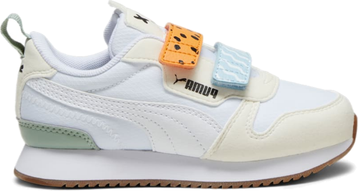 PUMA R78 Mix Match Kids’ Sneakers, Warm White/Black 392565_01