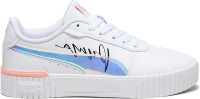 PUMA Carina 2.0 Crystal Wings Youth Sneakers, White/Peach Smoothie/Black White,Peach Smoothie,Black 392654_01