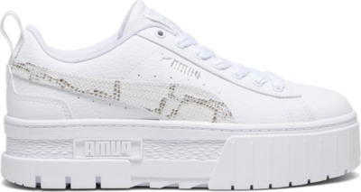 PUMA Mayze Snake Youth Sneakers, White/Feather Grey White,Feather Gray 392917_01