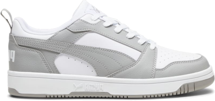 Women’s PUMA Rebound V6 Low Sneakers, White/Concrete Grey 392328_05