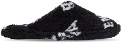 Balenciaga Furry Closed AllOver Logo Black 699675W2B411090