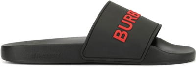 Burberry Embossed Logo Slides Black Red 8015415