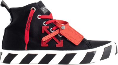 OFF-WHITE Vulcanized Hi Black Red Canvas OMIA119S23FAB0011025