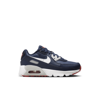 Nike Air Max 90 Leather Obsidian Track Red (PS) DV3608-400