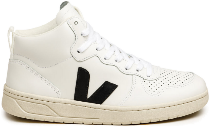 Veja V-15 Leather Extra White / Black VQ0203304B