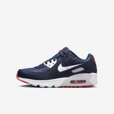 Nike Air Max 90 Leather Obsidian Track Red (GS) DV3607-400
