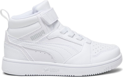 PUMA Rebound V6 Mid Sneakers Kids, White/Cool Light Grey 393832_05
