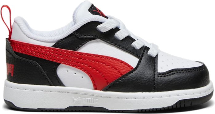 PUMA Rebound V6 Lo Toddlers’ Sneakers, White/For All Time Red/Black White,For All Time Red,Black 393835_04