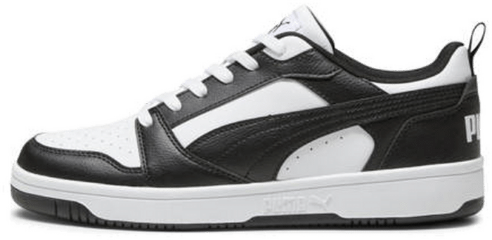 Women’s PUMA Rebound V6 Low Sneakers, White/Black/White White,Black,White 392328_01